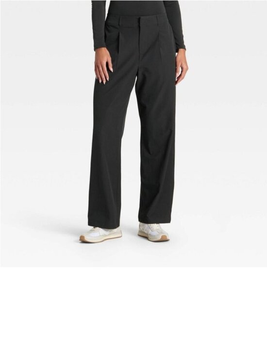 all in motion Pants - All In Motion Womens Woven High-Rise Trouser Pants Black XS Athletic Fit NWT